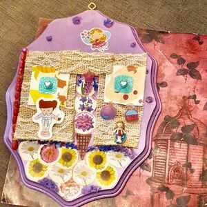 1993 Polly Pocket Mimi Doll Storybook Wooden Canvas Art by Lauren Jay Designs